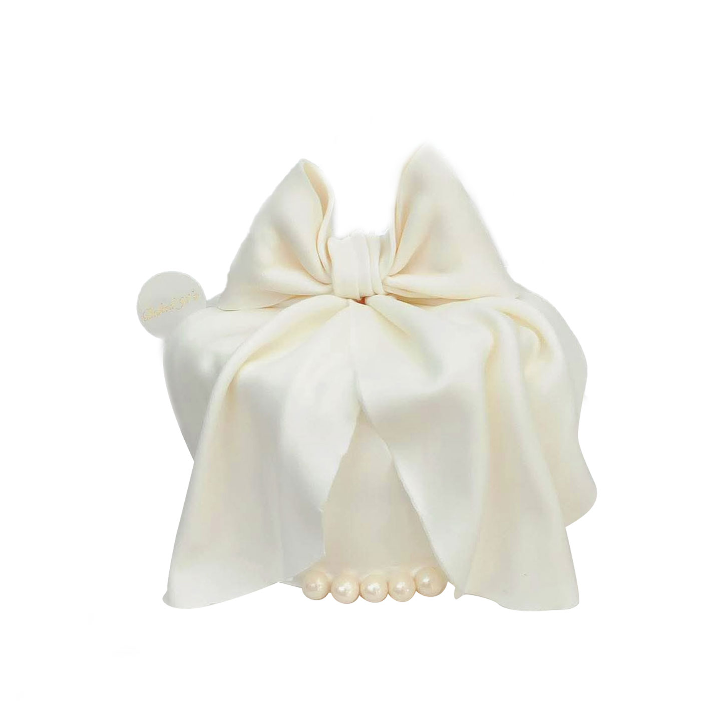 Big White Ribbon Cake