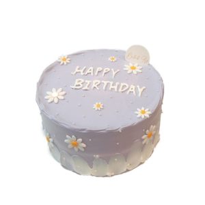 Purple Daisy Birthday Cake