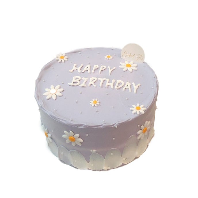 Purple Daisy Birthday Cake