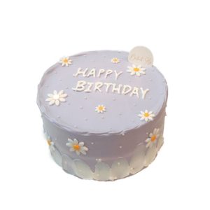 Purple Daisy Birthday Cake